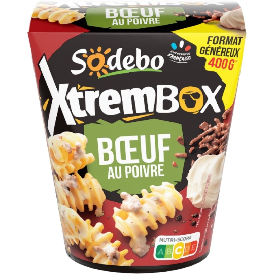 Box Radiatori bœuf sauce poivre SODEBO