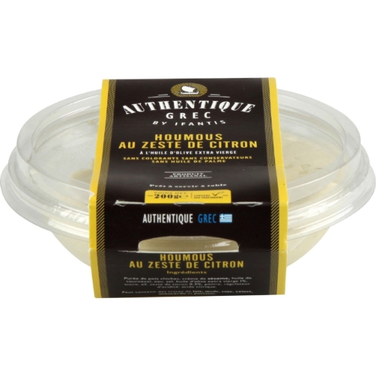 Houmous au zeste de citron AUTHENTIQUE GREC BY IFANTIS