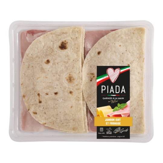 Galettes Piada jambon cuit et fromage CORTE DEL GUSTO
