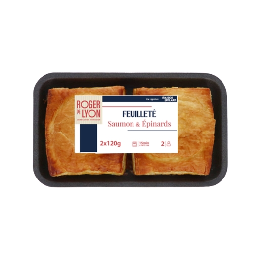 Feuilleté au saumon atlantique et aux épinards MAISON BOLARD