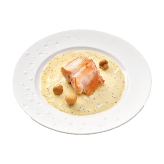 Râble de lapin sauce aux deux moutardes