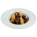Sauté d'autruche aux poires fondantes et au jus d'épices au Xérès