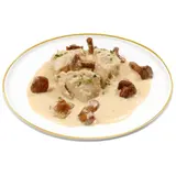 Viande de Veau Sauce Crémeuse aux Girolles