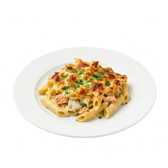 Gratin de Pennes aux Saumon et Colin