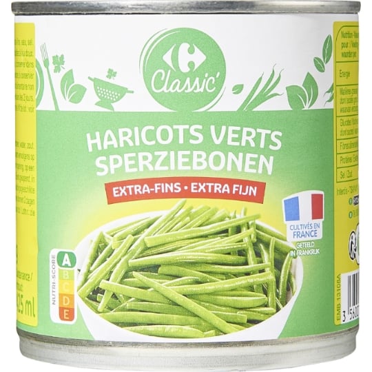 Haricots Verts Extra Fins CARREFOUR CLASSIC'