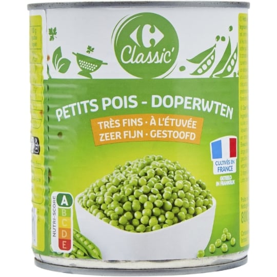 Petits pois très fins CARREFOUR CLASSIC'