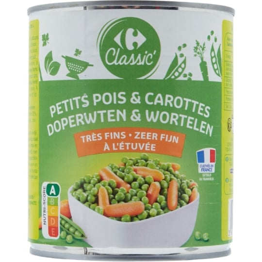 Petits pois & carottes très fins CARREFOUR CLASSIC'
