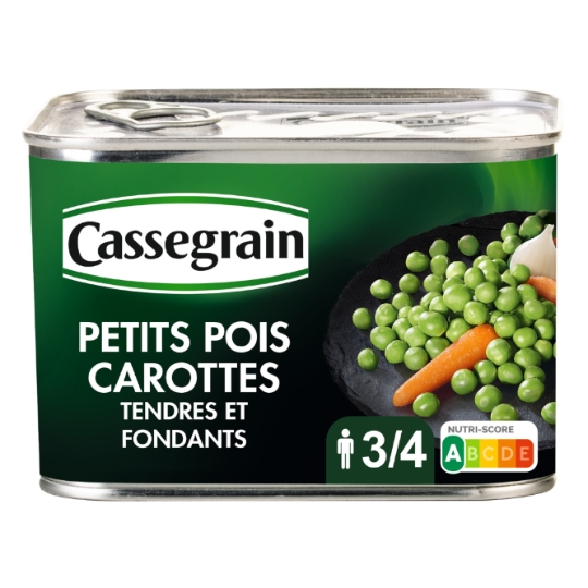 Petits pois carottes CASSEGRAIN