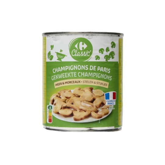 Champignons de Paris pieds et morceaux CARREFOUR CLASSIC'