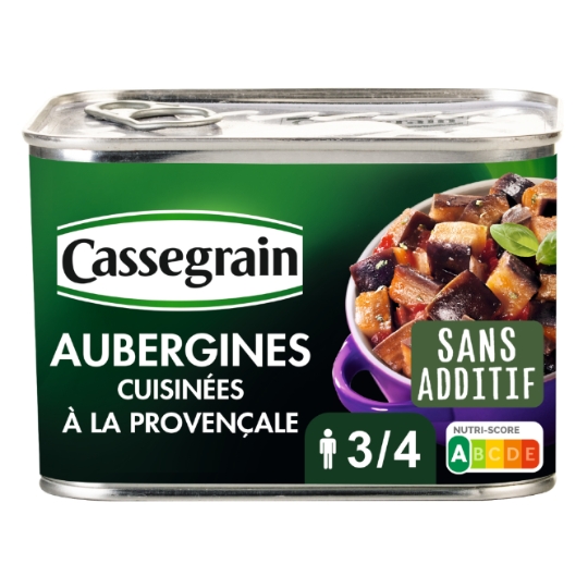 Aubergines cuisinées à la provençale CASSEGRAIN
