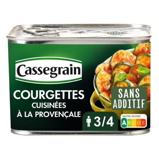 Courgettes  cuisinées à la provençale CASSEGRAIN