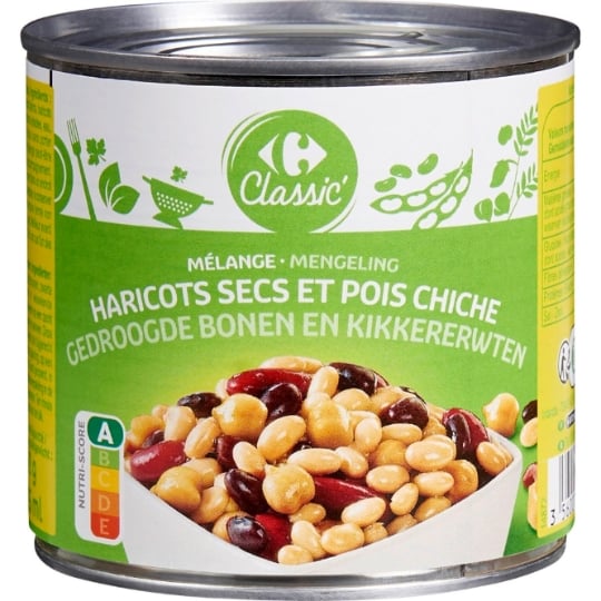 Mélange haricots secs et pois chiches CARREFOUR CLASSIC'