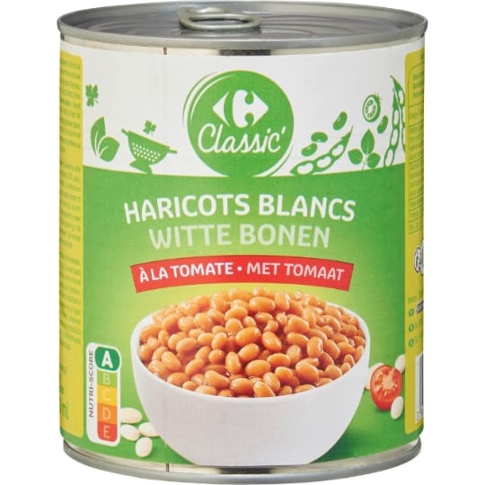 Haricots blancs à la tomate CARREFOUR CLASSIC'