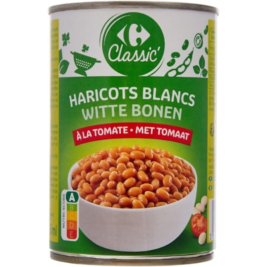 Haricots blancs à la tomate CARREFOUR CLASSIC'