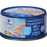 Thon Entier Albacore au Naturel -25% de Sel CARREFOUR