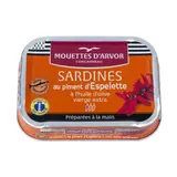 Sardines Au piment d'Espelette à l’huile d’olive vierge extra LES MOUETTES D'ARVOR