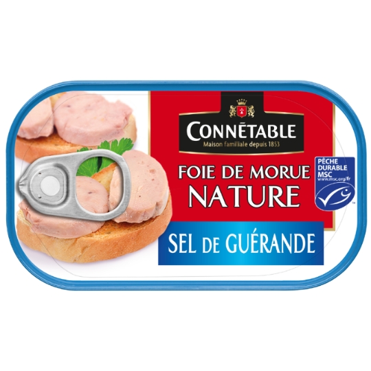 Foie de Morue Nature au Sel de Guérande MSC CONNETABLE