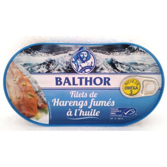 Filets de Harengs Fumés à l'Huile MSC BALTHOR