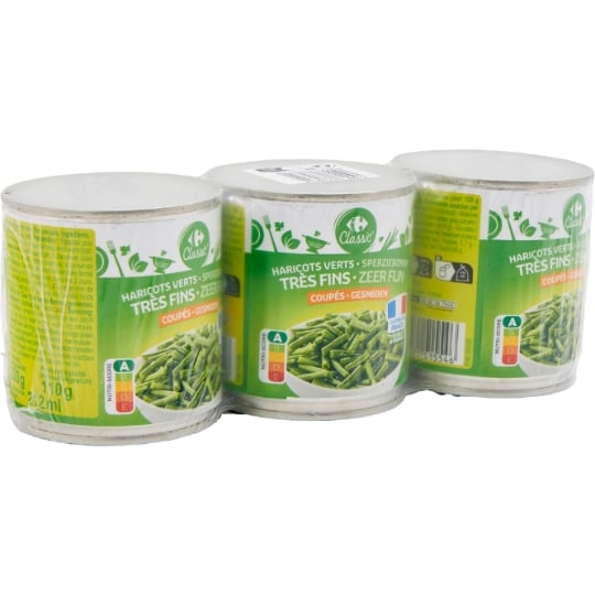 Haricots Verts Très Fins Coupés CARREFOUR CLASSIC'