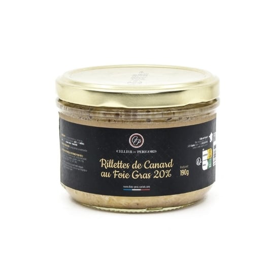 Rillettes De Canard Au Foie Gras 20%,190g CELLIER DU PÉRIGORD