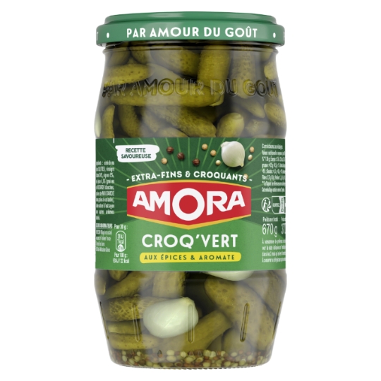 Cornichons Extra-Fins 5 Epices et Aromates AMORA