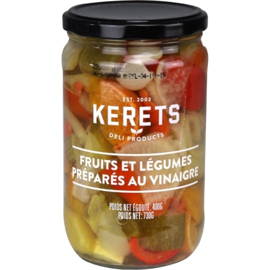 Fruits et légumes préparés au vinaigre KERETS