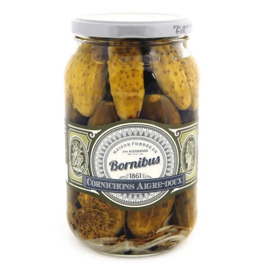 Gros Cornichons Aigre-doux - Pot De 900g BORNIBUS