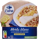 Plat cuisiné merlu boulgour légumes CARREFOUR EXTRA