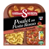 Plat cuisiné poulet au pesto rosso mini penne et ratatouille WILLIAM SAURIN