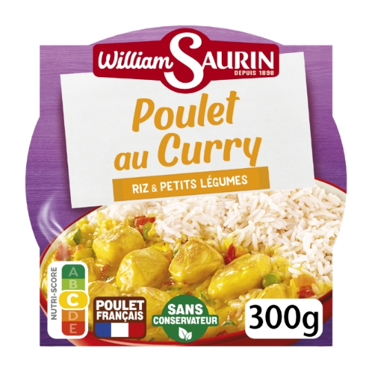 Riz Poulet au Curry, Riz et Petits Légumes WILLIAM SAURIN