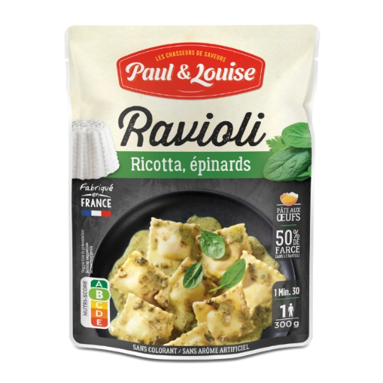 Plats Cuisinés Ravioli Ricotta Epinards PAUL & LOUISE