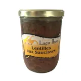 Plat cuisiné lentilles saucisses PIERRE LAGUILHON