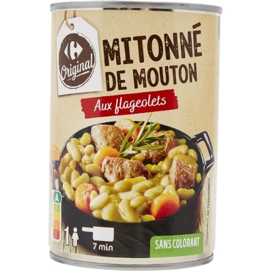 Plat cuisiné mitonné de mouton CARREFOUR ORIGINAL