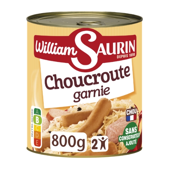 Plat familial Choucroute Garnie WILLIAM SAURIN