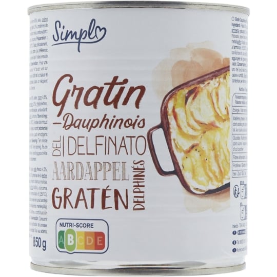 Plat cuisiné gratin dauphinois SIMPL