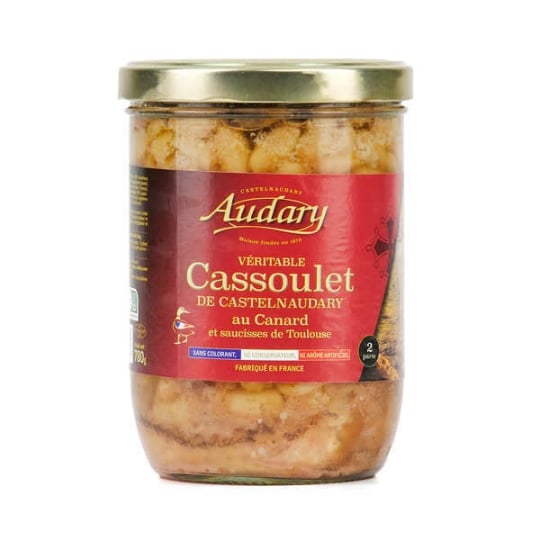 Véritable Cassoulet De Castelnaudary Au Canard Et Saucisses De Toulouse En Bocal - Pot De 780g (2 Parts) AUDARY CASTELNAUDARY
