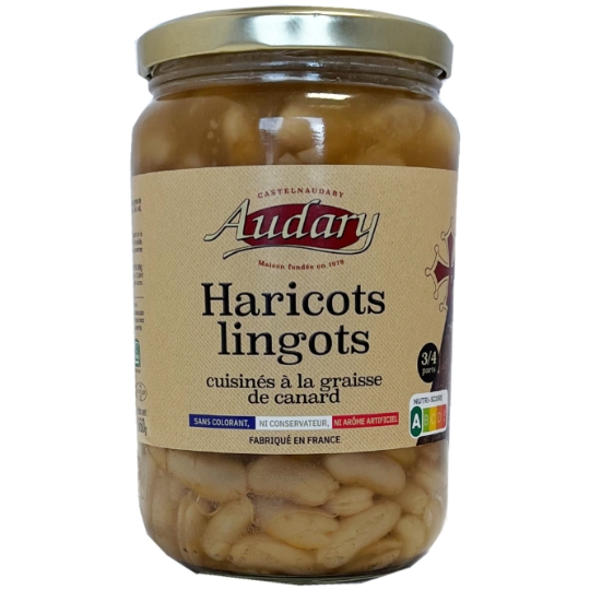 Haricots Lingots Cuisinés à la graisse de Canard AUDARY