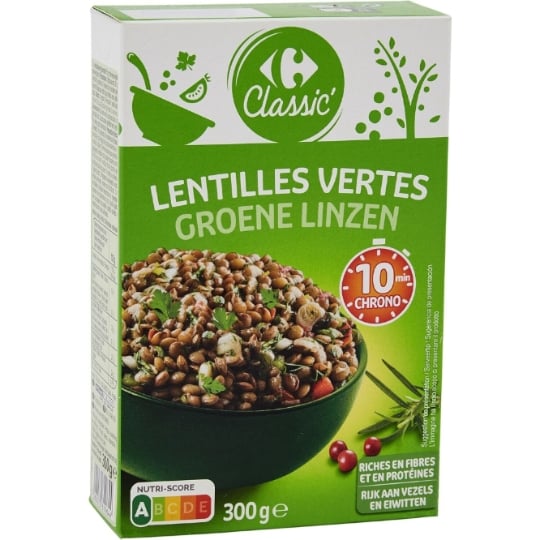 Lentilles Vertes CARREFOUR CLASSIC'