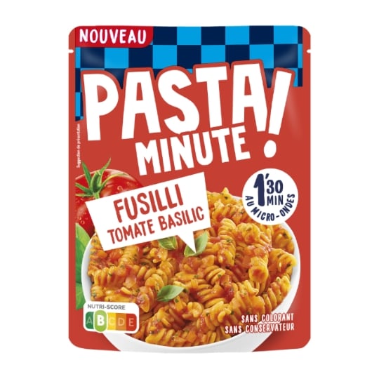 Pasta Minute Pâtes Fusilli Tomate Basilic LUSTUCRU