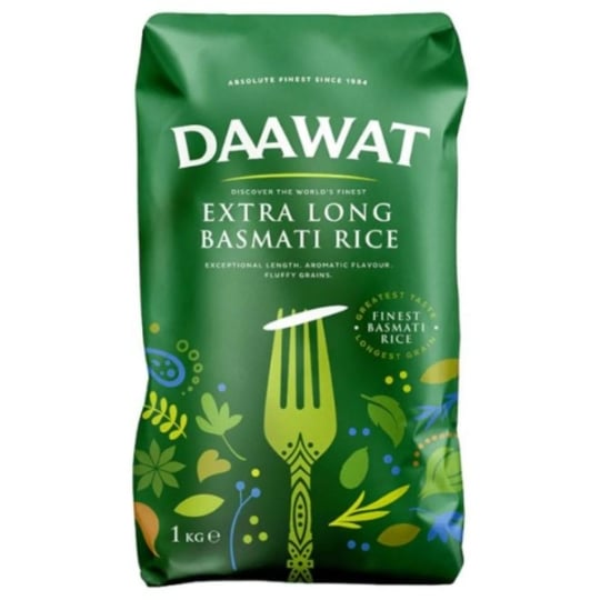 Riz Basmati Indien Extra Long Grain 1kg DAAWAT