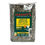 Lentilles Vertes Du Puy A.O.P. sachet 1kg - Sabarot SABAROT