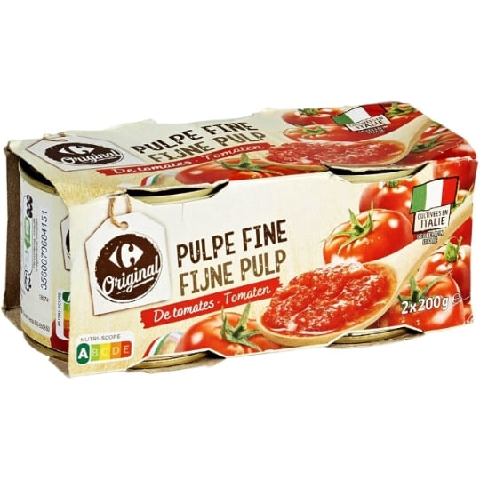 Pulpes de tomates fine CARREFOUR ORIGINAL