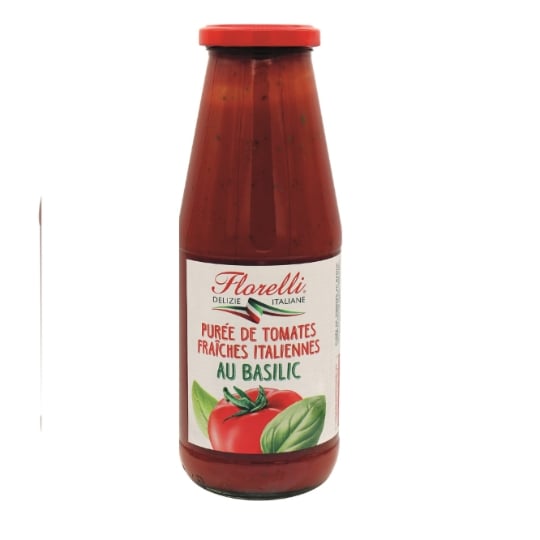 Purée de tomates Italienne au basilic  FLORELLI