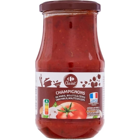 Sauce tomate champignons Paris CARREFOUR CLASSIC'