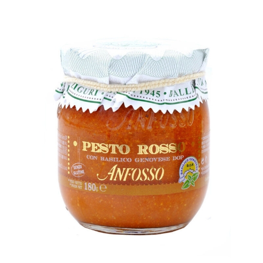 Pesto Rouge Avec Basilic De Génois Aop 180 Gr OLIO ANFOSSO