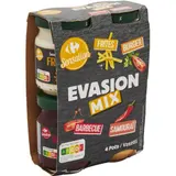 Assortiment de 4 sauces condimentaires assortiment Evasion Mix CARREFOUR SENSATION