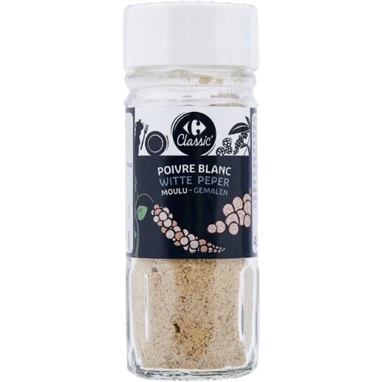 Poivre Blanc Moulu CARREFOUR CLASSIC'