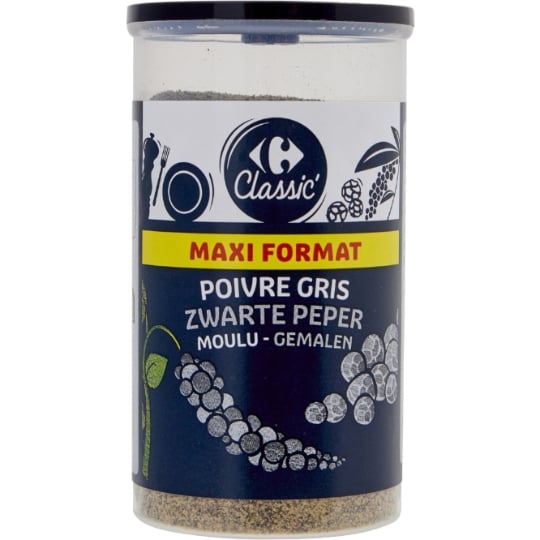 Poivre Gris Moulu CARREFOUR CLASSIC'