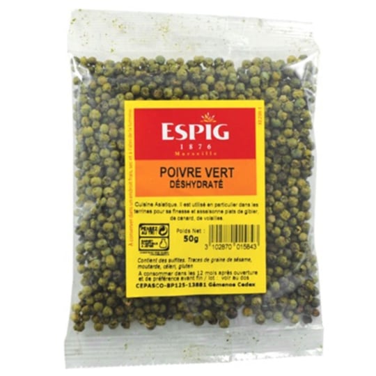 Poivre vert d'Inde en grains Epice 50g ESPIG