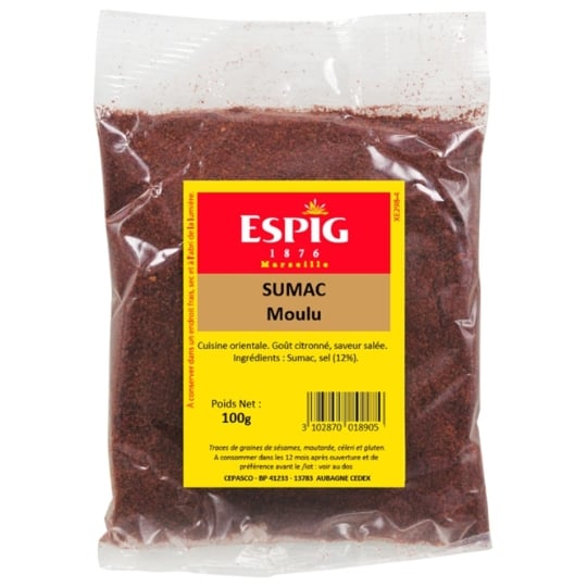 Sumac Moulu Épice En Poudre Pour Cuisine 100g ESPIG